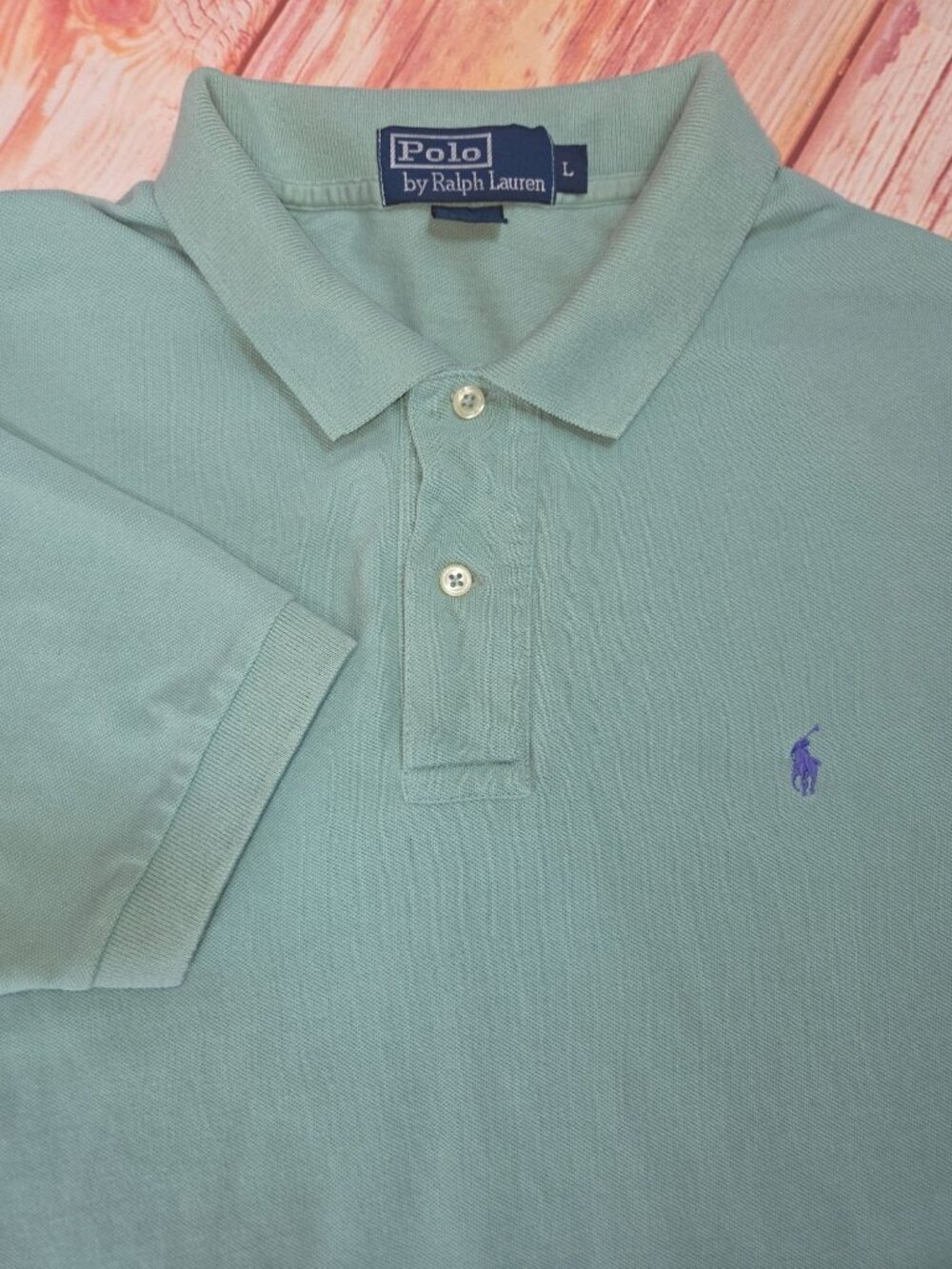 Polo Ralph Lauren Mens Green Polo Size Large